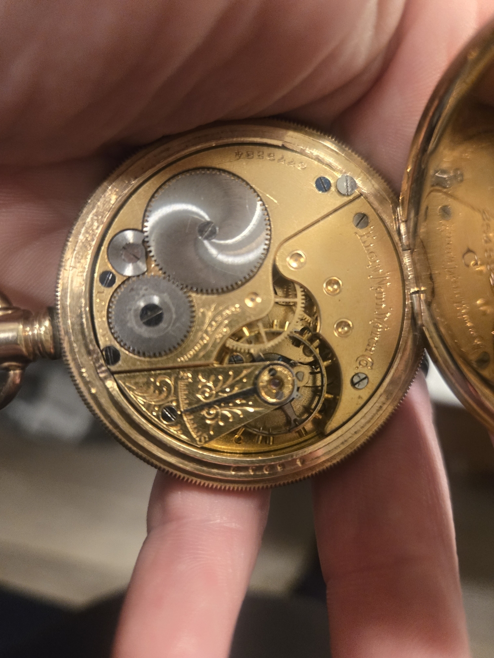Elgin National Gold Pocketwatch 1897 With Super Rare Fancy Dial In Great Shape View 5